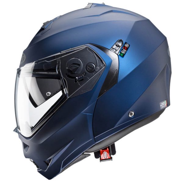 Casco CABERG DUKE II Azul Mate + Intercom Twiins HF3 Incorporado - Imagen 5