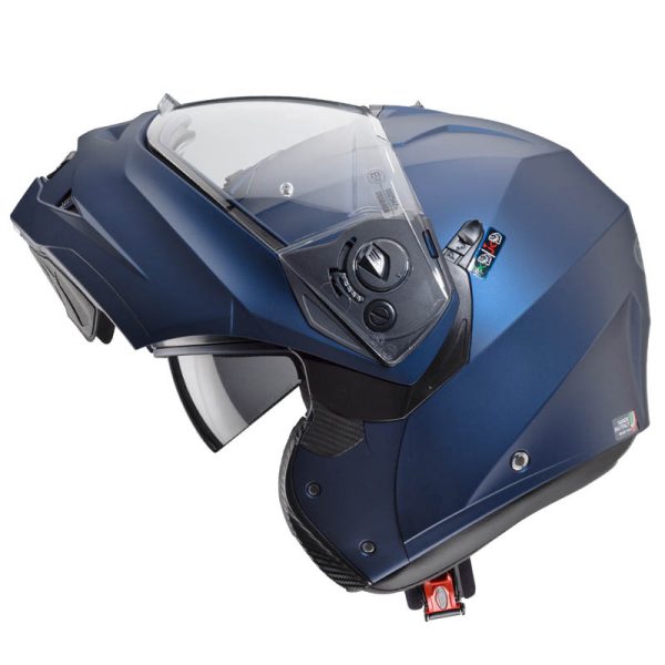 Casco CABERG DUKE II Azul Mate + Intercom Twiins HF3 Incorporado - Imagen 4