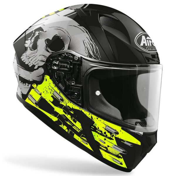 Casco AIROH Valor Akuna Amarillo Negro - Imagen 2