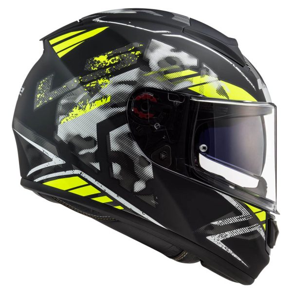 Casco LS2 FF397 Vector HPFC Evo Stencil Negro Amarillo mate - Imagen 5