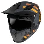Casco MT Streetfigther Skull 2020 A12 Gris Naranja Mate