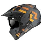 Casco MT Streetfigther Skull 2020 A12 Gris Naranja Mate - Imagen 2