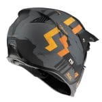 Casco MT Streetfigther Skull 2020 A12 Gris Naranja Mate - Imagen 3
