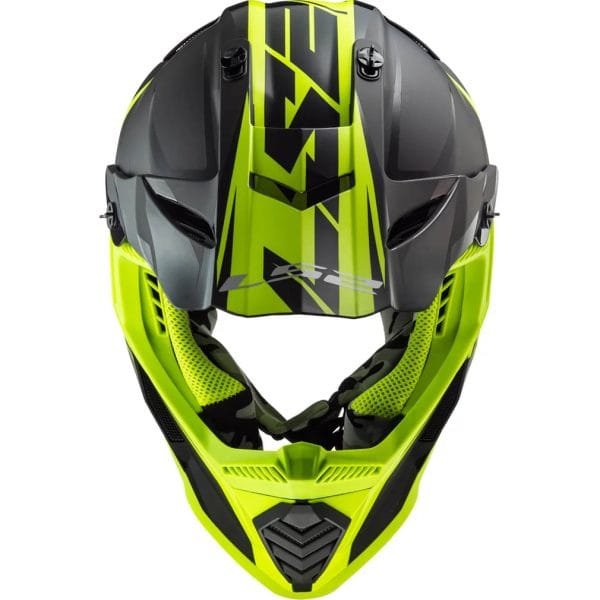 Casco LS2 MX437 Fast-Evo Roar Negro mate Amarillo - Imagen 4