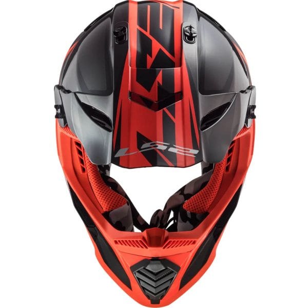 Casco LS2 MX437 Fast-Evo Roar Negro mate Rojo - Imagen 5
