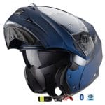 Casco CABERG DUKE II Azul Mate + Intercom Twiins HF3 Incorporado