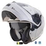 Casco CABERG DUKE II Blanco + Intercom Twiins HF3 Incorporado