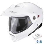 Casco Scorpion ADX-2 Solid Blanco Perla Bluetooth-Intercom SENA