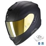 Casco SCORPION Exo 1400 Evo Air Solid Negro Mate perla Bluetooth Sena