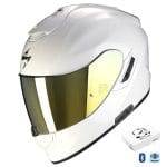 Casco SCORPION Exo 1400 Evo Air Solid Blanco perla Bluetooth Sena