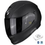 Casco Scorpion Exo-491 Solid Negro Mate Bluetooth-Intercom SENA