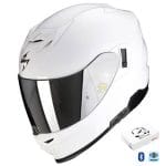Casco SCORPION Exo-520 Evo Air Solid Blanco Bluetooth-Intercom SENA