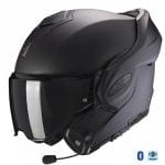 Casco Scorpion Exo-Tech Evo Solid Negro Mate Bluetooth-Intercom Sena