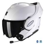 Casco Scorpion Exo-Tech Evo Solid Blanco Bluetooth-Intercom Sena