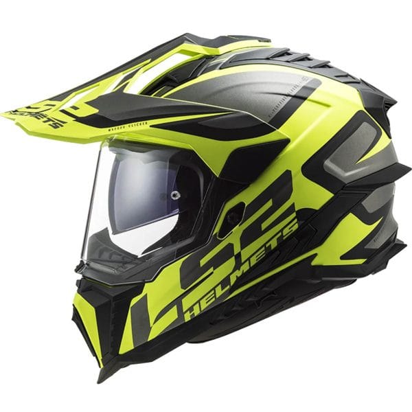 Casco LS2 MX701 Explorer HPFC Alter Matt Black HV Yellow - Imagen 4