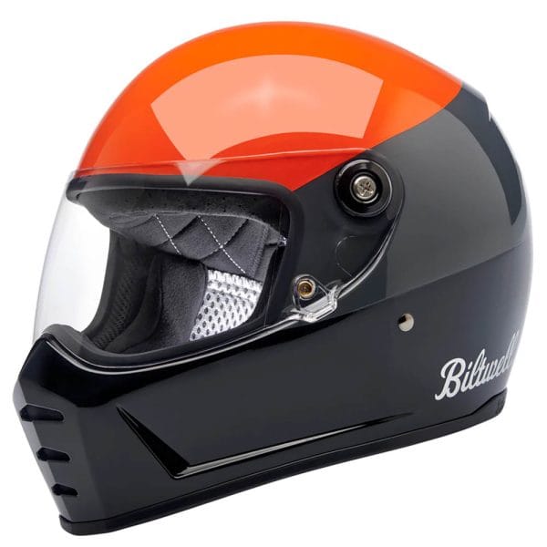 Casco BILTWELL Lane Splitter Podium Orange Grey Black - Imagen 6