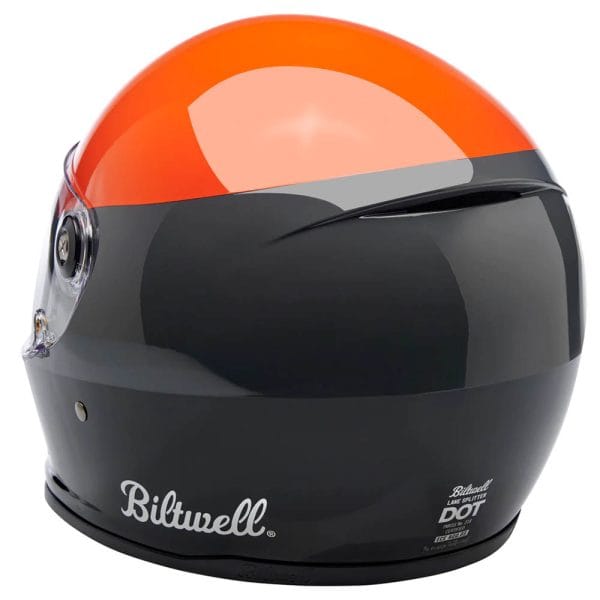 Casco BILTWELL Lane Splitter Podium Orange Grey Black - Imagen 4