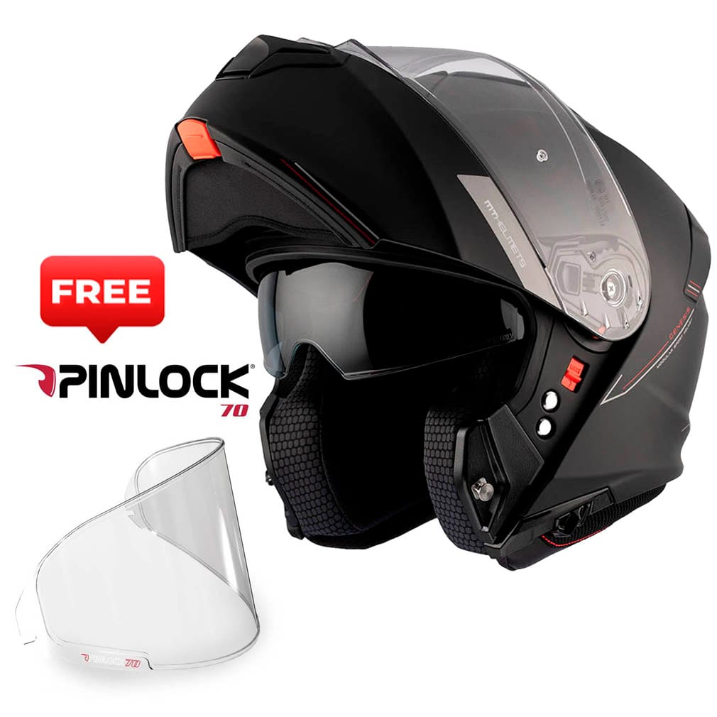 Casco MT Genesis SV Solid Negro Mate Pinlock Casco MT Genesis SV Solid Matt Black + Pinlock Gratis - Imagen 1
