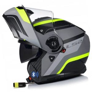 Casco Ls2 Ff908 Strobe Ii Monza Matt Black Hi Vis Yellow Bluetooth Twiins Hf3