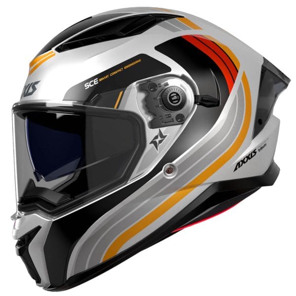 Casco AXXIS Panther SV Tribute Grey Orange Mate - Imagen 2