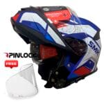 Casco SMK Gullwing Navigator Azul 22.06 + Pinlock Antivaho