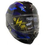 Scorpion EXO-391 Aaxo Azul Amarillo - Casco Integral - Imagen 2