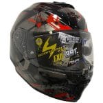Scorpion EXO-391 Clutter Rojo -  Casco Integral - Imagen 2