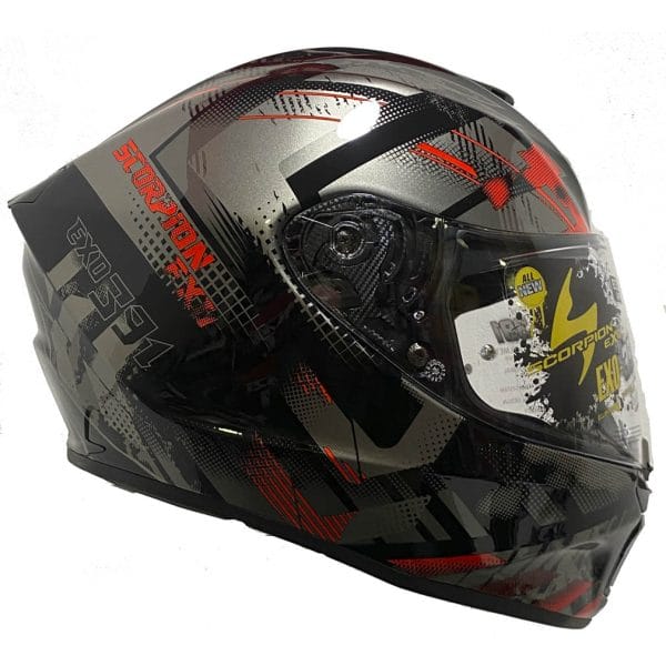 Scorpion EXO-391 Clutter Rojo -  Casco Integral - Imagen 6