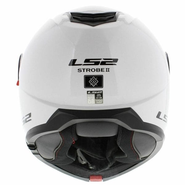 Casco LS2 FF908 Strobe II Bluetooth Solid White - Imagen 4