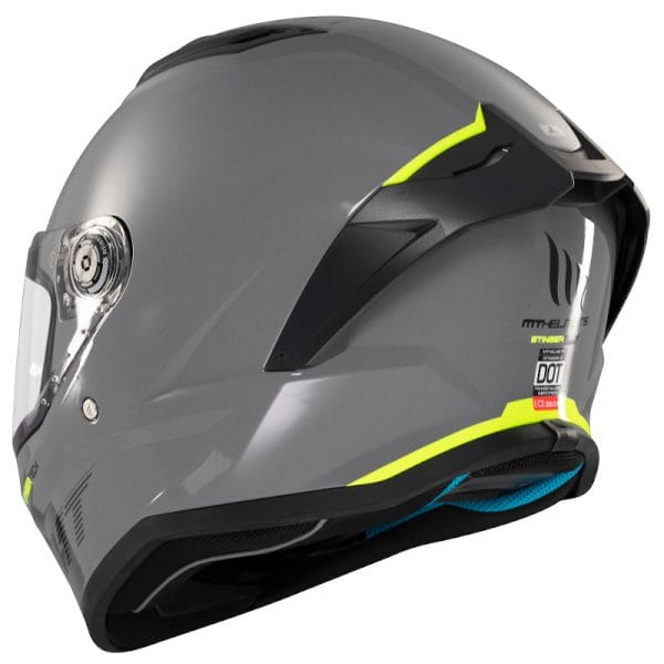 Casco MT Stinger 2 Solid Gris Brillo - Imagen 5