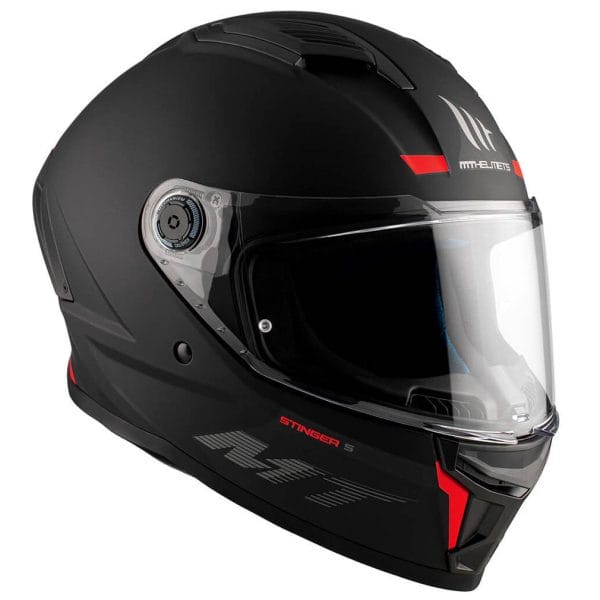 Casco MT Stinger 2 Solid Negro Mate - Imagen 4