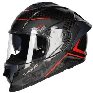 Casco SMK Titan Carbono Rojo