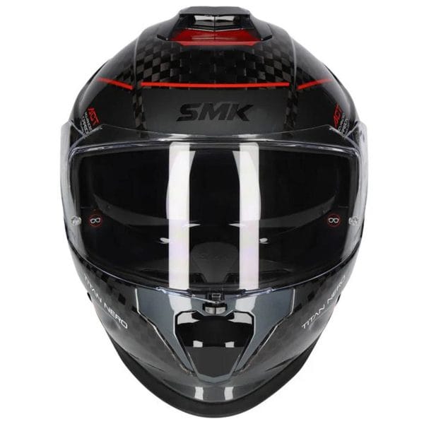 Casco SMK Titan Carbono Rojo - Imagen 5