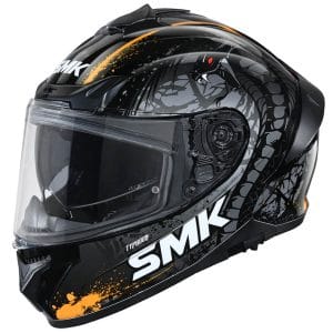 SMK Typhoon Reptile Casco Integral Naranja