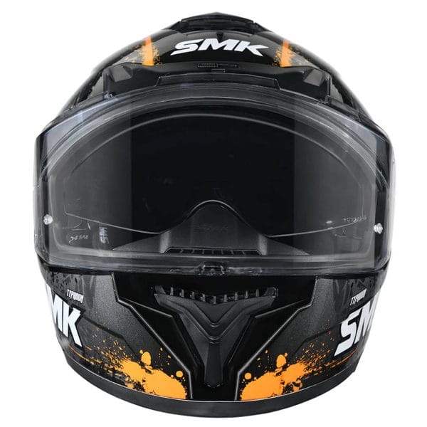 Casco SMK Typhoon SV Reptile Black Orange - Imagen 4