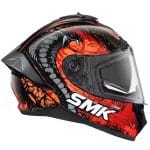 Casco SMK Typhoon SV Reptile Black Red - Imagen 3