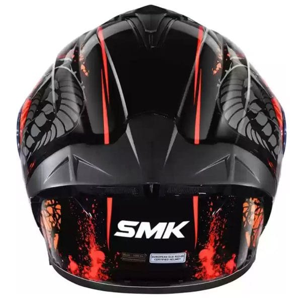 Casco SMK Typhoon SV Reptile Black Red - Imagen 4