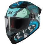 Casco AXXIS Fenix Angry Face Azul Mate - Imagen 2