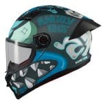 AXXIS Fenix Angry Face Azul Mate - Casco Integral