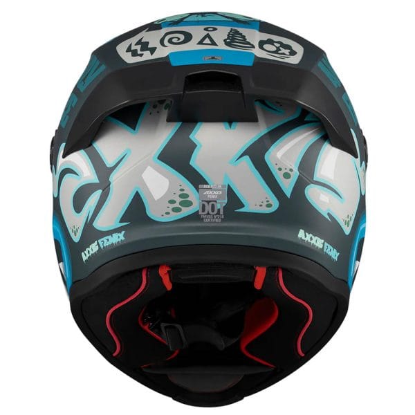 Casco AXXIS Fenix Angry Face Azul Mate - Imagen 6
