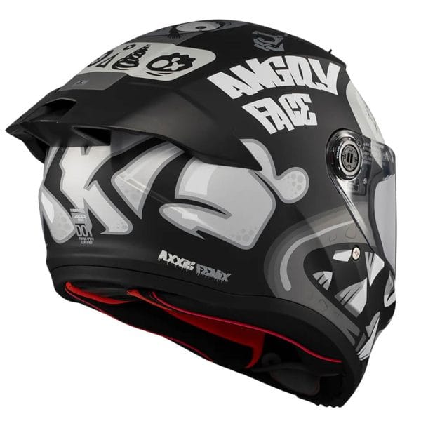 Casco AXXIS Fenix Angry Face Gris Mate - Imagen 4