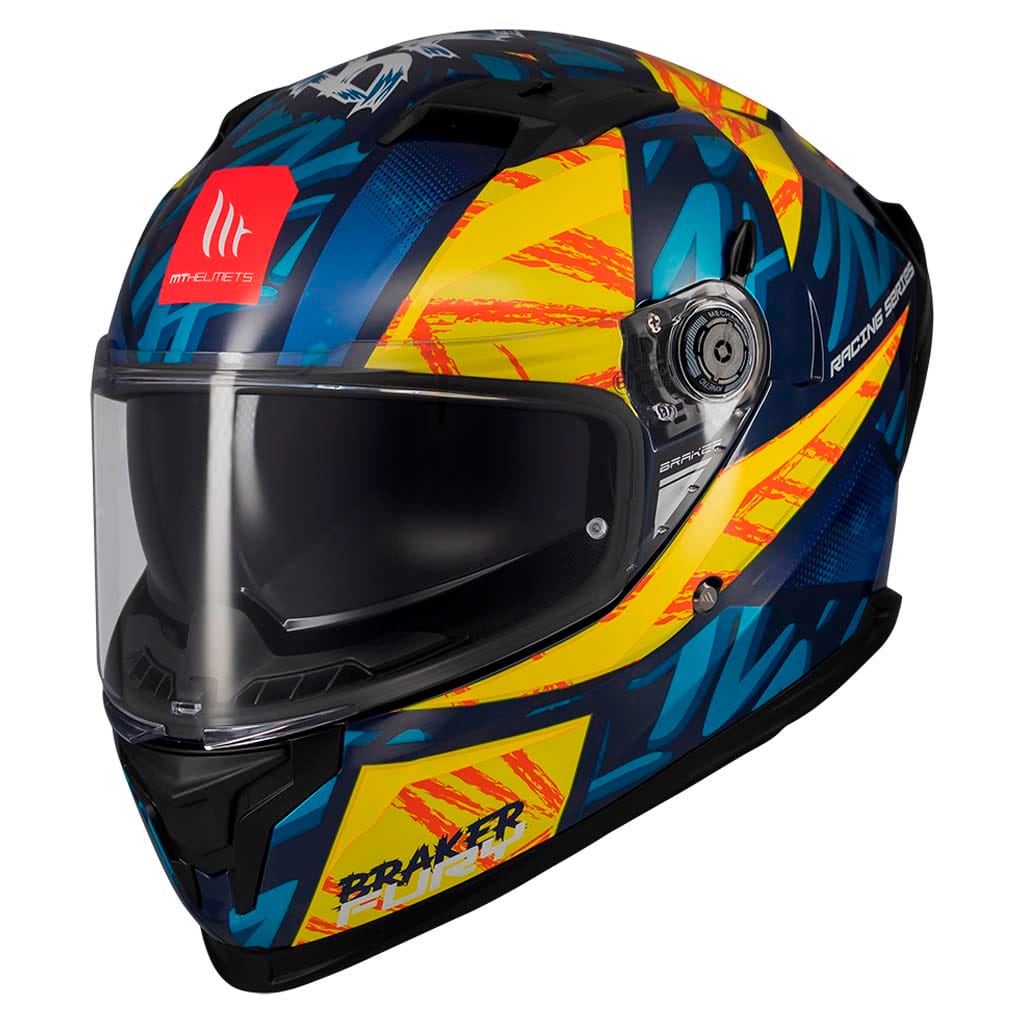 Casco Integral MT Braker SV Fury C17 Azul Brillo Casco MT Braker SV Fury C17 Brillo - Imagen 1