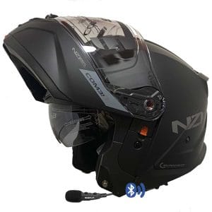 NZI Combi 3 Duo Solid Negro Mate Sena Intercomunicador - Casco Modular