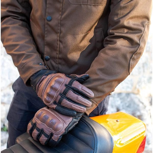 Guantes Degend Daytona Pro Marron - Imagen 4