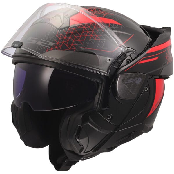 Casco Modular LS2 FF910 Advant II Astral Rojo Bluetooth Sena - Imagen 7