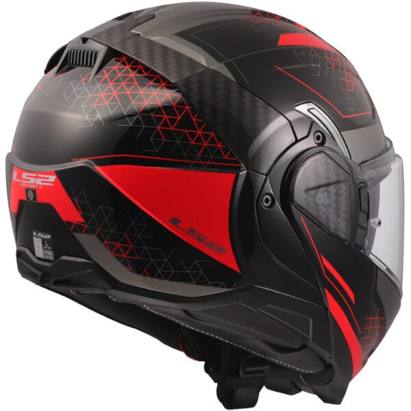 Casco Modular LS2 FF910 Advant II Astral Rojo Bluetooth Sena - Imagen 4