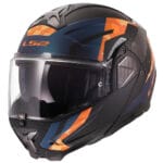 Casco Modular LS2 FF910 Advant II Glide Naranja Negro Mate Bluetooth Sena - Imagen 2