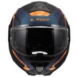 Casco Modular LS2 FF910 Advant II Glide Naranja Negro Mate Bluetooth Sena - Imagen 3