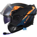 Casco Modular LS2 FF910 Advant II Glide Naranja Negro Mate Bluetooth Sena