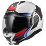 Casco Modular LS2 FF910 Advant II Triple Blanco Azul Rojo Bluetooth Sena - Imagen 2